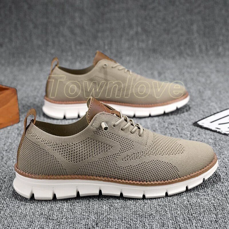 Summer Men Casual Shoes Breathable Male Footwear Mesh Soft Loafers Slip on Flats