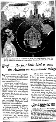 1929 PRINT AD: Hendryx vintage bird cage Lieutenant Mayer USN and daughter - D