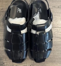 J Ferrar Mens Ashford Black Sandals Size 12M New
