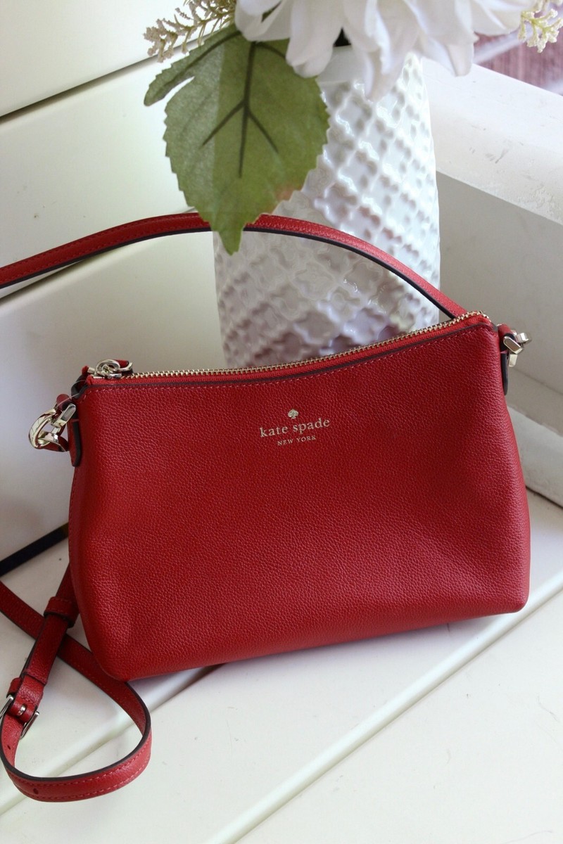 Kate Spade Bailey Leather Crossbody Candied Cherry NWT *$299