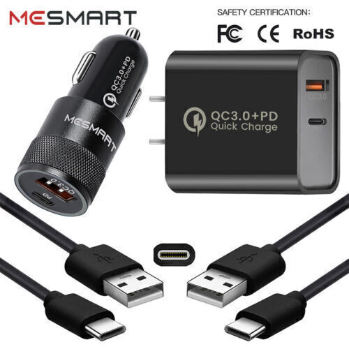 For Samsung Galaxy A54 A23 A14 A13 5G Fast PD Cable USB Type C Wall Car Charger