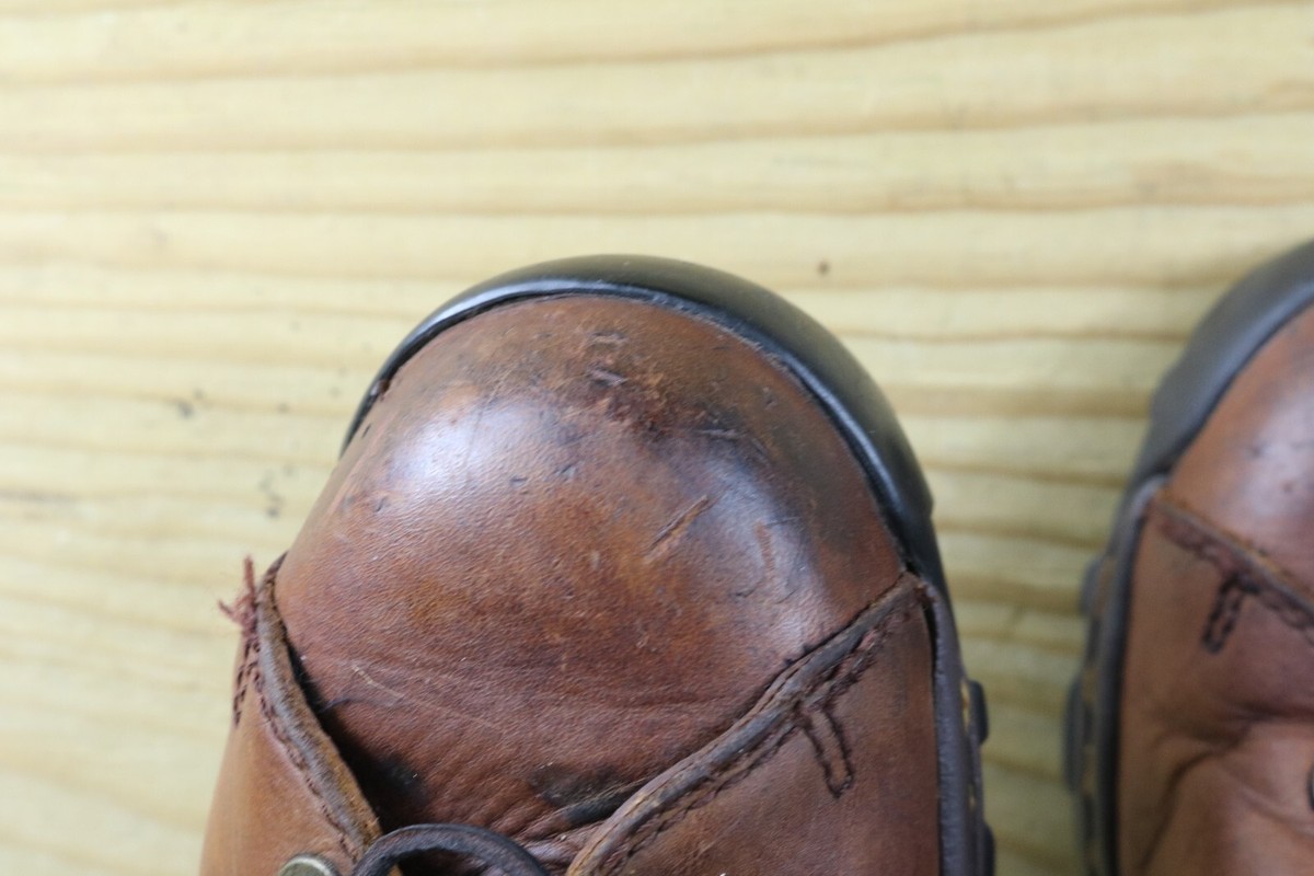 Dr Doc Martens Boots Mens 7 Brown Leather Steel Toe Safety 
