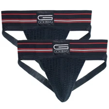 Men's Premium Athletic Supporter Jock Strap by Golberg - 2 Pack for Exercise