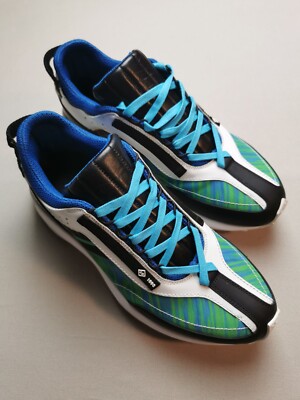 Dunhill Herren EU 42 UK 8 Aerial Runner EC Wildleder Sneaker Neu mit Karton Blau Grün Vibram