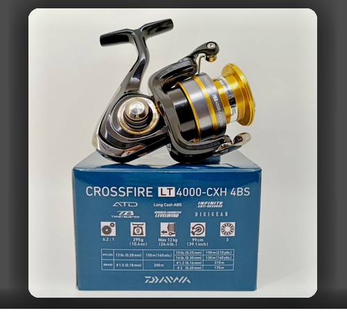 DAIWA Fishing Reel CROSSFIRE LT 4000CXH-4BS Spinning Reel