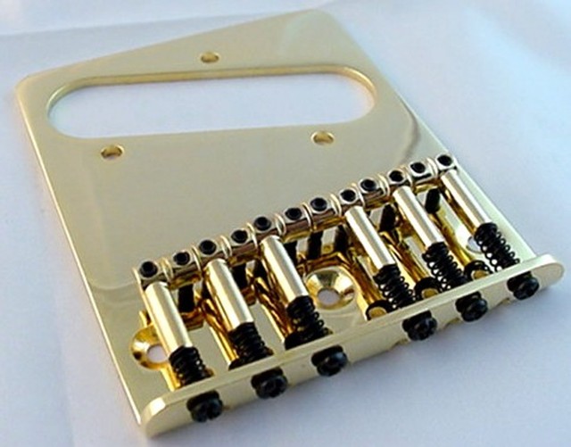 ELECTRIC GUITAR T BRIDGE 6 SADDLES for pu GOLD eBay
