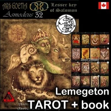 lemegeton demons seal tarot card cards deck dark grimoire vintage oracle rare v1
