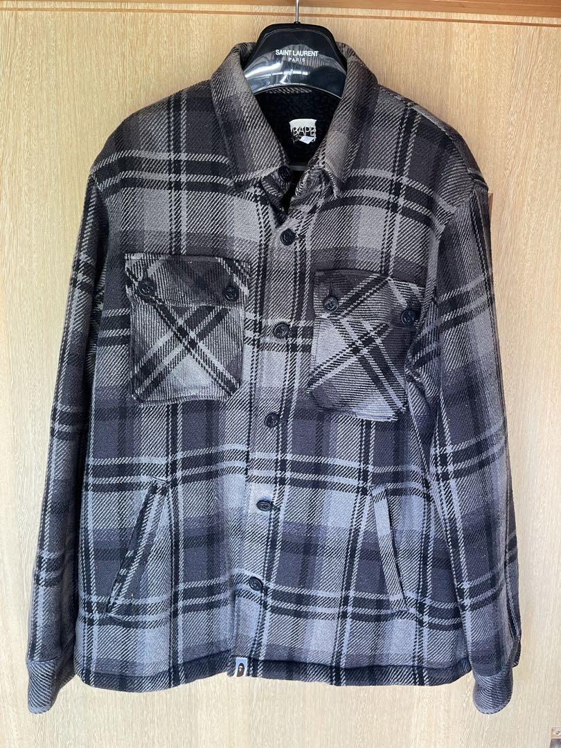Initial A Bathing Ape Cpo Jacket Plaid size-M Japan FedEx | eBay