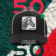 Goorin Bros Animal Farm Trucker Baseball Hat Cap Money Of The Line Crooked Zebra