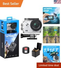 EK7000 4K30FPS 20MP WiFi Action Camera with EIS Ultra HD Underwater Camera 13...
