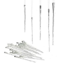 Glass Icicle Ornament Set of 24 , Christmas