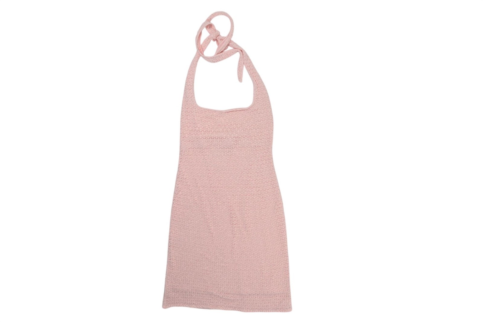 Monday Swimwear Waikiki Mini Dress in Powder Pink Lace Crochet