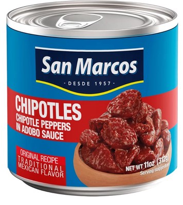 San Marcos 10 Pk. Chipotle Peppers In Adobo Sauce 11 Oz.