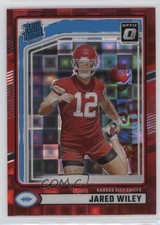 2024 Donruss Rated Rookie Optic Preview Red Pandora Prizm Jared Wiley #387 0wp8