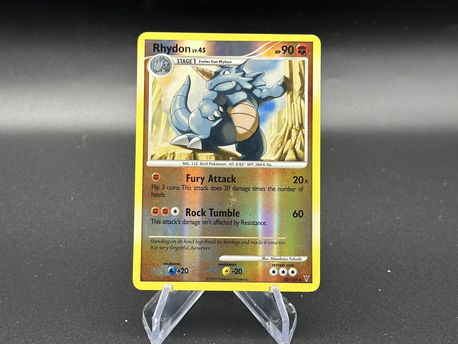 Rhydon - Reverse Holo - 80/147 Supreme Victors - Pokémon TCG - 2009