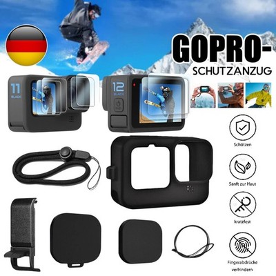 Gehäuse Zubehör Kit für GoPro Hero 12/11/10/9 Schwarz Gehäuse Schutzhülle Set DE