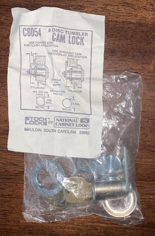 STOCK LOCKS by National Cabinet Lock 5 disc tumbler CAM LOCK [C8054] NIP