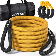 GODIAG 1"×20ft Kinetic Recovery Tow Rope (33000lbs) Heavy Duty Energy Rope