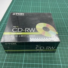 TDK CD 10 Pack CD-R CD-RW 700MB 52X Blank Brand New & Sealed