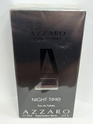 1pc AZZARO NIGHT TIME FOR MEN EAU DE TOILETTE SPRAY 3.4floz NEW IN BOX SEALED