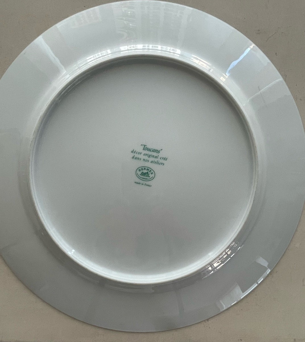 RARE Hermes Toucans Blue Porcelain Presentation Plate - Limoges
