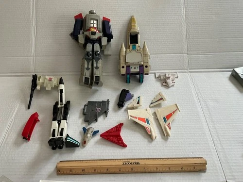 Vintage G1 Transformers Figure & Parts Lot Hasbro 1980s Decepticons Galvatron