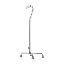 Quad Cane with Wide Base, Limited Mobility Aid for Elderly and Handicapped,