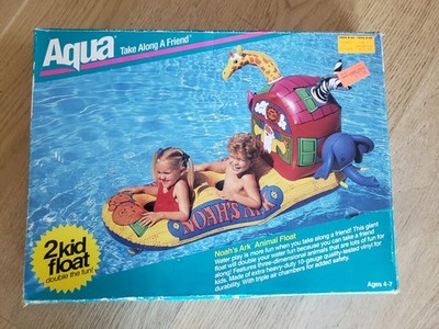 Aqua Leisure Noah's Ark Animal Float 2-Kid Inflatable Pool Toy Vintage