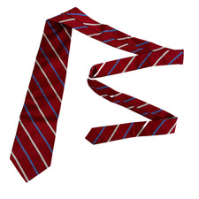 Brooks Brothers 346 Tie Men's Red Striped All Silk Necktie Handmade In USA