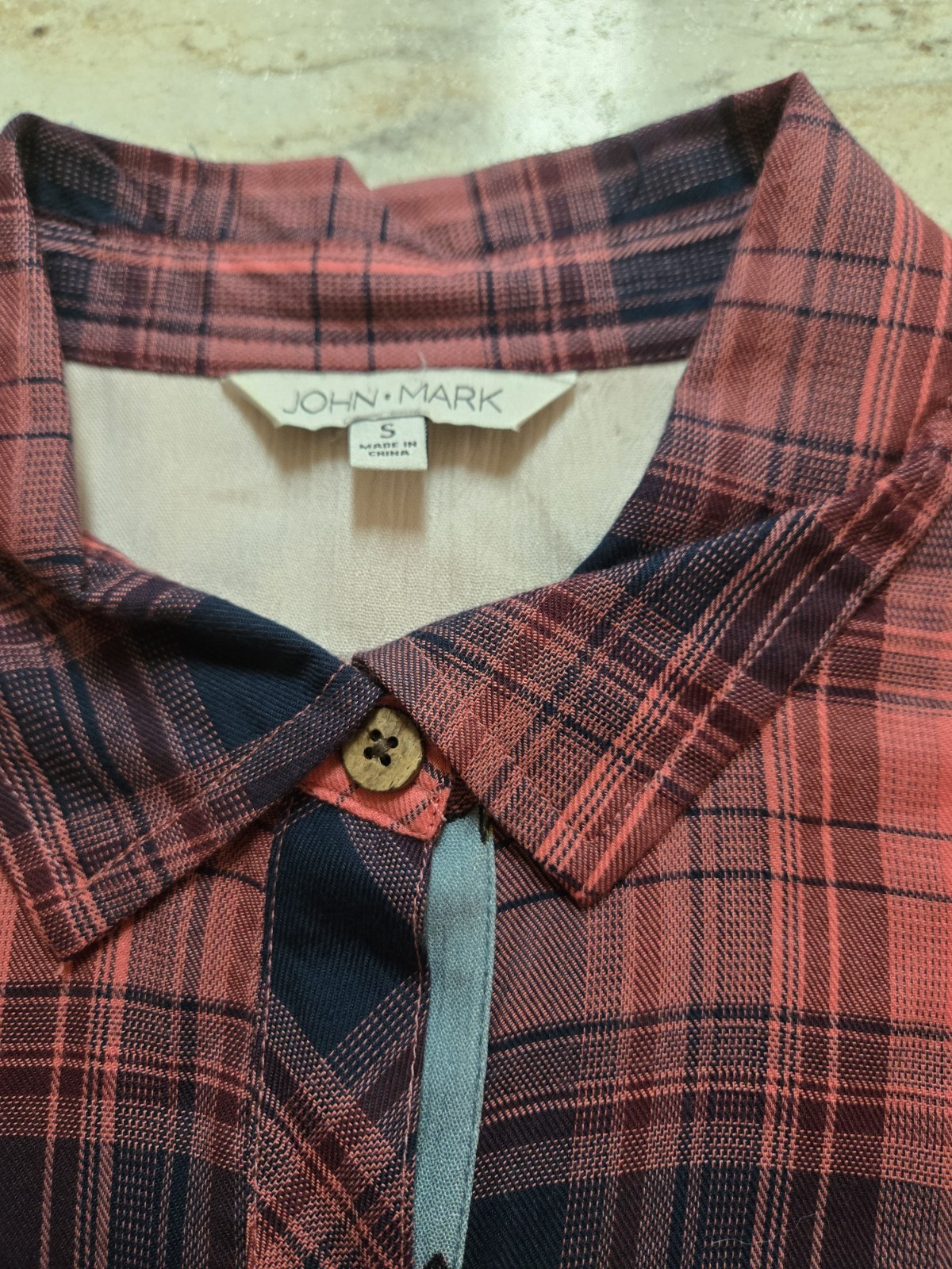 John Mark Embroidered Multi Pattern Blouse With F… - image 2