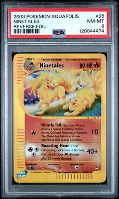 2003 POKEMON AQUAPOLIS #25 NINETALES-REVERSE FOIL PSA 8 | eBay