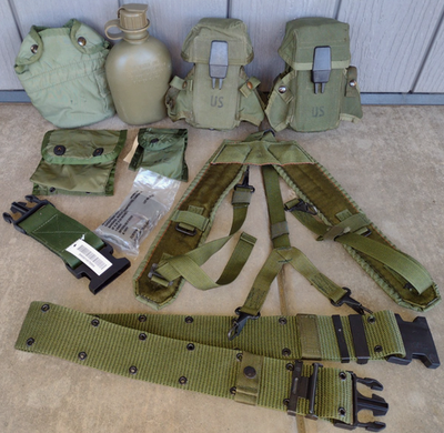 USGI ALICE WEB GEAR SET LBE w/ IFAK POUCH NBC CANTEEN PISTOL BELT