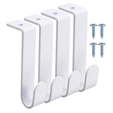 4PCS Oval Closet Rod Supports Brackets Heavy Duty 1.2" x 0.6" Oval Closet Rod...