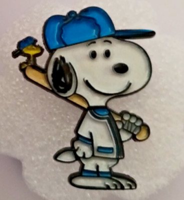 BASEBALL SNOOPY-ENAMEL PIN-2 OR MORE PINS SHIPPING IS $5.49-SPEND $20 SHIP FREE