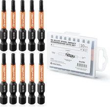 Allen Wrench Drill Bit Set?Impact Hex Head Screwdriver Bit Set?1/4” Hex-Shank S2