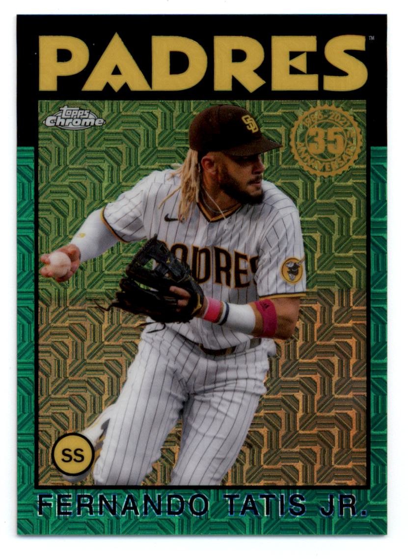 2021 Topps '86 Topps Silver Pack Chrome Green Refractor Fernando Tatis Jr. /99