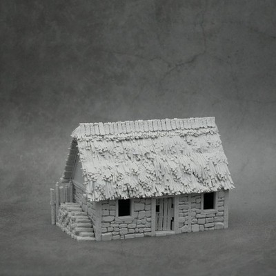 Tabletop Gelände Scheune Bauernhof 3D Druck 28mm 32mm Norman Stone Barn DnD RPG