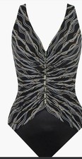 Miraclesuit Womens Charmer One Piece Swimsuit Soft Cup Size 8