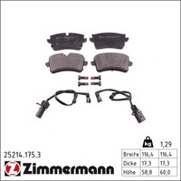 Zimmermann 25214.175.3 Bremsbelagsatz FüR Audi A8 D4 4H2 4H8 4HC 4HL