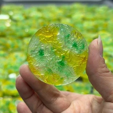 Real Natural high Ice yellow Jade Jadeite Carved Amulet Pendant&Necklaces