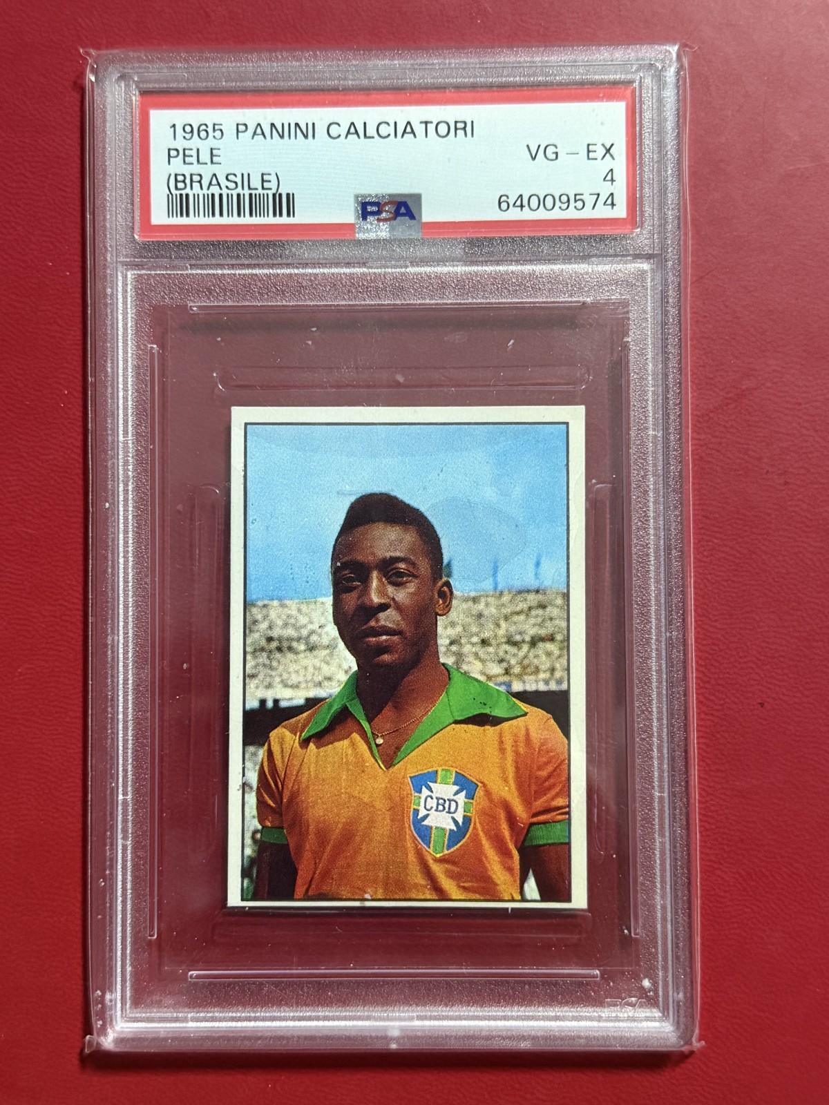 Pele 1965 Panini Calciatori Brasile Back PSA 4 Rare Brazil Legend Exc Eye Appeal