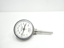 Palmer Instruments 205176 Bimetal Thermometer 4in 3-1/2in 1in Npt 0-500f