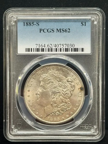 1885-S Morgan Silver Dollar NGC MS62 San Francisco Mint Issue