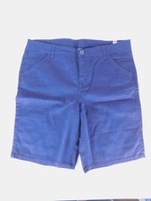 Justice Chino Shorts Girls 14 Blue Cotton Spandex Twill Pockets 9in Flat Front