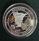 1 troy oz .999 Fine Silver Minnesota ATB Eastern Timber Wolf Colored Coin
