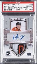 2015 UD THE CUP 2005-06 RC TRIBUTE AUTO PATCH #NR NICK RITCHIE PSA 10 AUTO