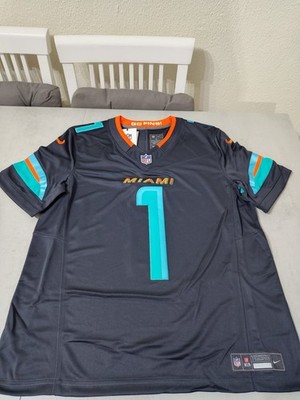 CAMISETA NIKE MODELO LIMITED JERSEY NFL DE LOS MIAMI DOLPHINS Nº1 TALLA L.