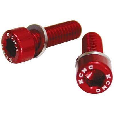 2 Flaschenhalterschrauben KCNC Bottle Cage Bolts Alu Rot