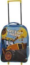 Kids Wheeled Luggage Trolley Character Suitcase Backpack Hand Bag jcb