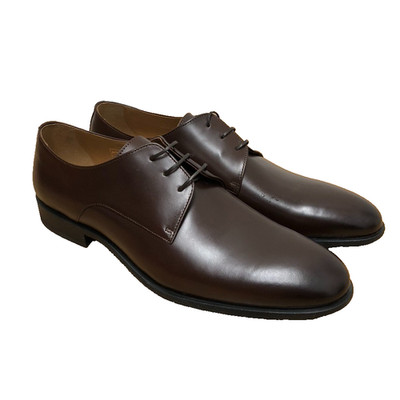 Men’s 10.5 Hugo BOSS Leather Derby Dress Shoes Stitching Details Dark Brown Hugo Boss Men main image 4
